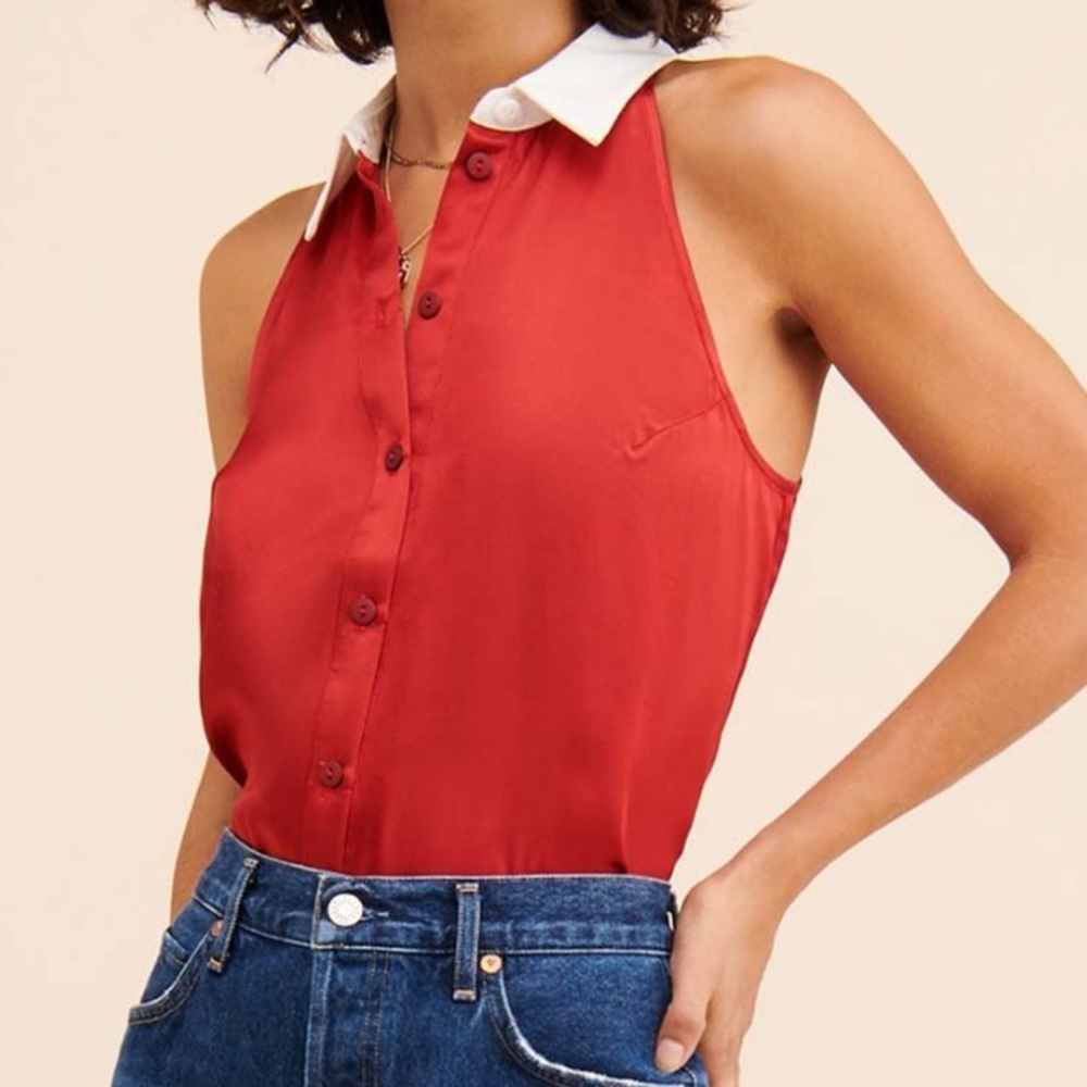 Free People Terracotta Sleeveless Top, NWT - Picture 1 of 1